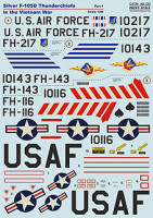 Print Scale 48-150 Silver F-105D Thuderchiefs Pt.1 (wet decals) 1/48