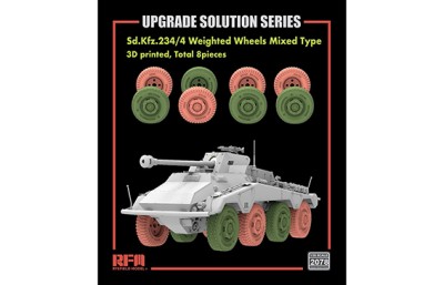 RFM 2078 Набор колёс для немецкого бронеавтомобиля Sd. Kfz.234/4 3D Printed  1/35