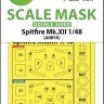 Art Scale 200-M48103 Supermarine Spitfire Mk.XII wheels and canopy frame paint masks (inside and outside) 1/48