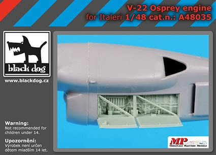 Black Dog A48035 V-22 Osprey engine (ITALERI) 1/48