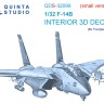 Quinta Studio QDS-32099 F-14B (Trumpeter) (Малая версия) 3D Декаль интерьера кабины 1/32