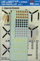 Kora Model DEC3202 US logotypes for propellers (Part II.) декали 1/32