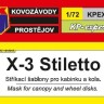 Kovozavody Prostejov EX033 Canopy&wheel mask X-3 Stiletto 1/72