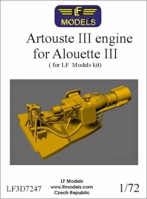 Lf Model 3D7247 Artouste III Engine for Alouette III (LF) 1/72