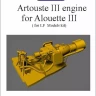 Lf Model 3D7247 Artouste III Engine for Alouette III (LF) 1/72
