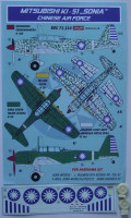 Kora Model DEC72230 Mitsubishi Ki-51 'SONIA' Chinese AF декали декали 1/72