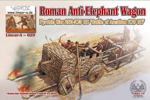 Linear-A LA029 Roman Anti-Elephant Wagon (3D-Printed) 1/72