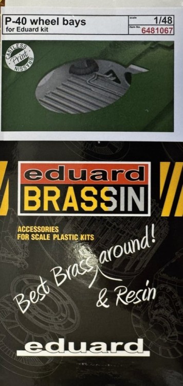 Eduard 6481067 BRASSIN P-40 wheel bays PRINT (EDU) 1/48
