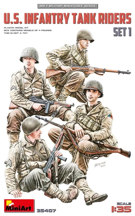 Miniart 35407 U.S. Infantry Tank Riders Set 1 (4 fig.) 1/35