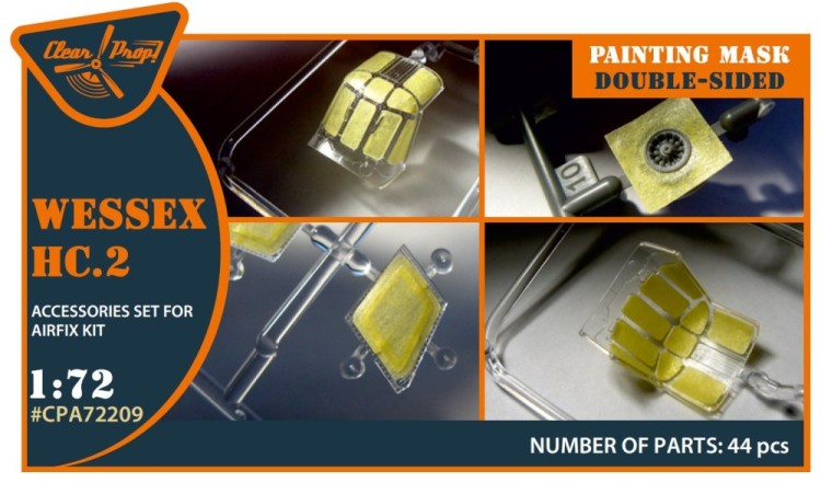 Clear Prop CPA72209 Wessex HC.2 double-sided painting mask (AIRF) 1/72