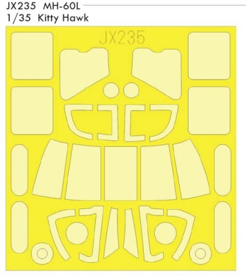 Eduard JX235 Mask 1/35 MH-60L (KITTYH)