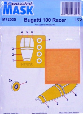 Special Hobby M72035 Mask for Bugatti 100 Racer (SP.HOBBY) 1/72