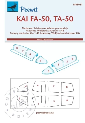Peewit M48031 Canopy mask KAI FA-50, TA-50 (ACAD/WOLFP.) 1/48