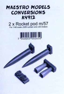 Maestro Models MMCK-4912 1/48 Rocket pod m/57 for J32B Lansen (2 pcs.)