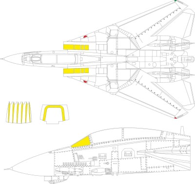 Eduard EX1103 Mask F-14D (G.W.H.) 1/48