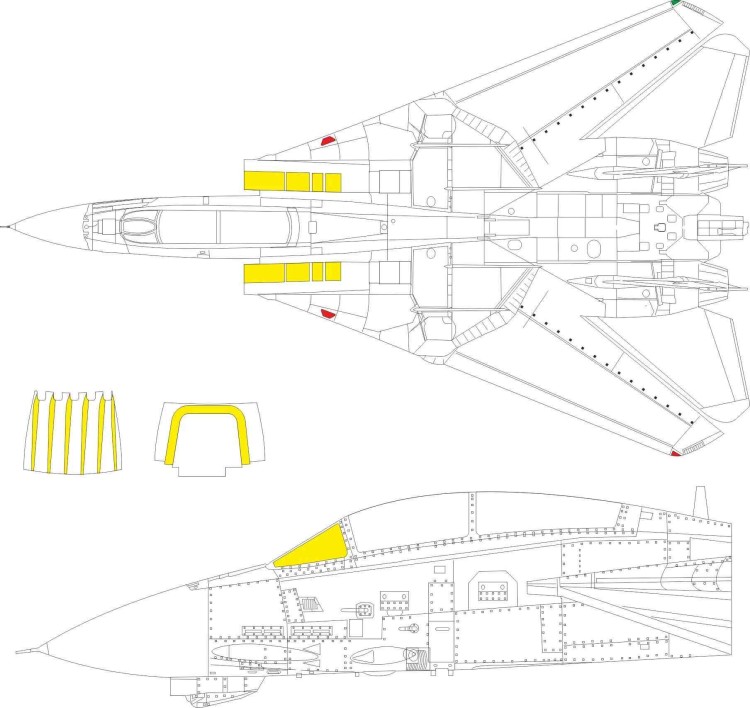 Eduard EX1103 Mask F-14D (G.W.H.) 1/48