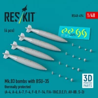 Reskit 48494 Mk.83 bombs w/ BSU-35 thermally prot. (4 pcs) 1/48
