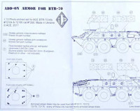 Ace Model 7266 BTR-70 Add-on armor PE set (for Ace Model kits) 1/72