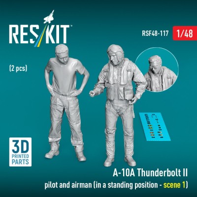 Reskit F48117 A-10A Thunderbolt II pilot &amp; airman (2 pcs.) 1/48
