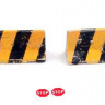 Dan models 35204 Бетонные заграждения набор 4 (желто-черные с повреждениями)