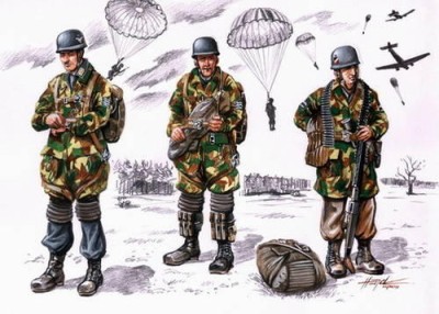 CMK F72075 Fallschirmjger WWII (3 fig. ) 1/72