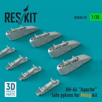 Reskit U35059 AH-64 'Apache' late pylons (MENG) 3D Printed 1/35