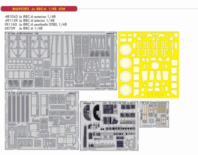 Eduard BIG49283 Ju 88C-6 (ICM) 1/48