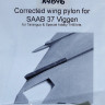Maestro Models MMCK-4896 1/48 SAAB 37 Viggen corrected wing pylon (TARA)