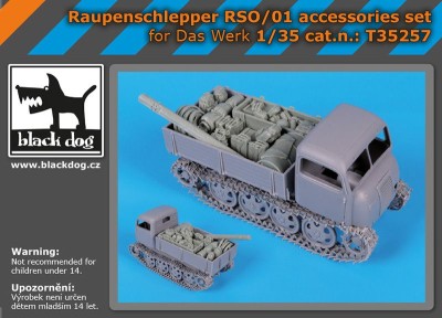 Black Dog BDT35257 Raupenschlepper Ost 9 RSO/01 cargo accessories set (designed to be used with Das Werk kits) 1/35