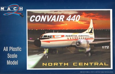 Mach 2 MACH7255 Convair CV-440 Decals North Central 1/72