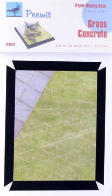 Peewit PW-P142003 1/144 Paper Display Base - GRASS CONCRETE (BIG)