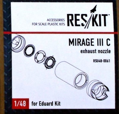 Reskit RSU48-0061 Mirage III C exhaust nozzles (EDU) 1/48