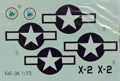 LF Model C72154 Decals F6F-3K Hellcat Drone 1/72