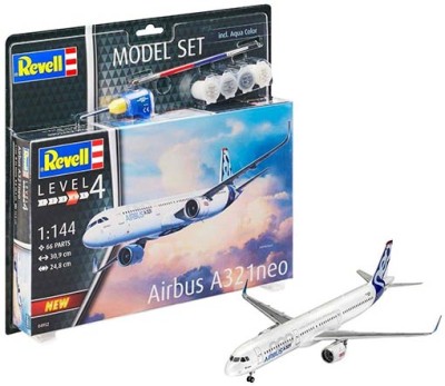 Revell 64952 Набор Узкофюзеляжный пассажирский самолет Airbus A321 Neo (REVELL) 1/144