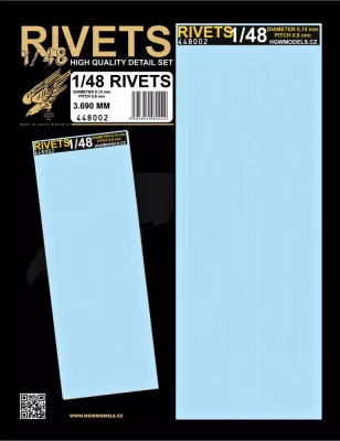 HGW 448002 Rivets 3690 mm (diameter 0,15mm, pitch 0,6mm) 1/48