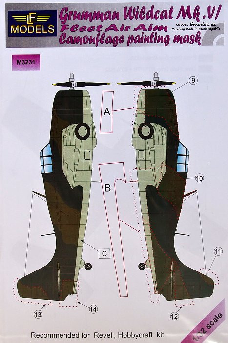 LF Model M3231 Mask Grumman Martlet Mk.VI Fleet Air Aim 1/32