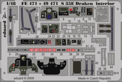 Eduard FE471 S 35E Draken interior S.A. HAS