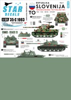 Star Decals 35-C1003 Slovenija #1. TO, 1991 Ten-Day-War. M36B2, T-55, M-84, BTR-50PK 1/35