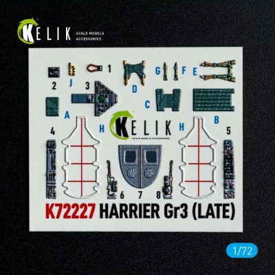 Reskit K72227 Harrier Gr3 (Late)- interior 3D (ITAL) 1/72