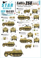 Star Decals 35-C1371 Sd.Kfz.250 'neu' # 2Sd.Kfz.250/1, Sd.Kfz.250/3 and Sd.Kfz.250/7 - Waffen-SS markings.11.SS-Nordland, 12.SS-Hitlerjugend 1/35