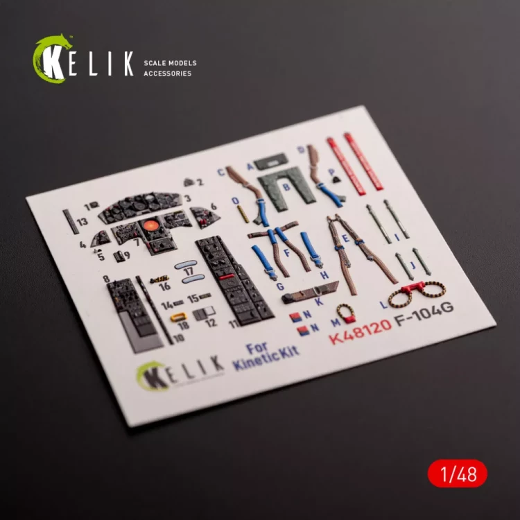 Reskit K48120 F-104G - interior 3D (KIN) 1/48