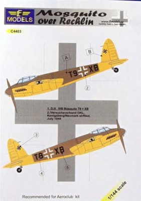 Lf Model C4403 Decals Mosquito over Rechlin 1/144