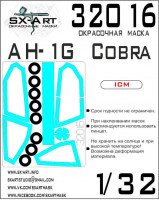 Sx Art 32016 AH-1G Cobra Painting Mask (ICM) 1/32