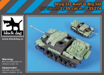 Black Dog T35274 Sturmgeschutz/StuG.III Ausf G big set (designed to be used with Takom kits) 1/35