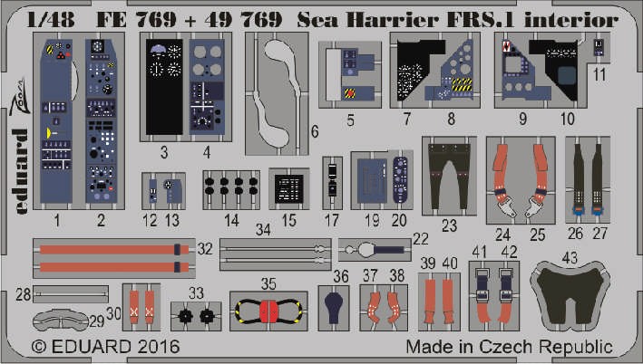 Eduard 49769 SET Sea Harrier FRS.1 interior (KIN) 1/48