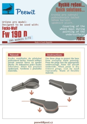 Peewit P75016 Wheel bay cover for Fw 190D (IBG) 1/72