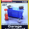 Plus model 497 1/35 Garage equipment (51 resin parts, PE & decal)