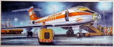 Veb Plasticart Ту-134 INTERFLUG 1/100