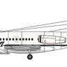 F-rsin Plastic FRP4115 Fokker F-28-1000 Horizon Air 1/144