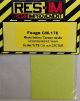 RES-IM RESICM72028 1/72 Canopy Masks for Fouga CM.170 (VALOM)